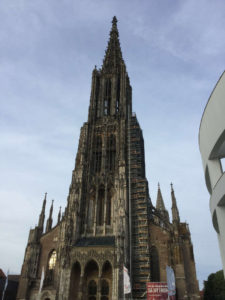 Ulmer Münster in Ulm am Donauradweg