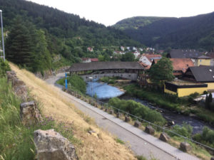Forbach Holzbrücke Hängebrücke - Tour de Murg - Murgtalradweg