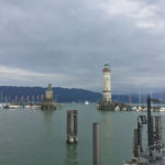 Lindau Königssee-Bodensee-Radweg - Neuer Lindauer Leuchtturm und Fahrrad am Hafen