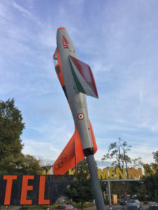 Speyer Technikmuseum Rheinradweg - Eingang mit Rakete