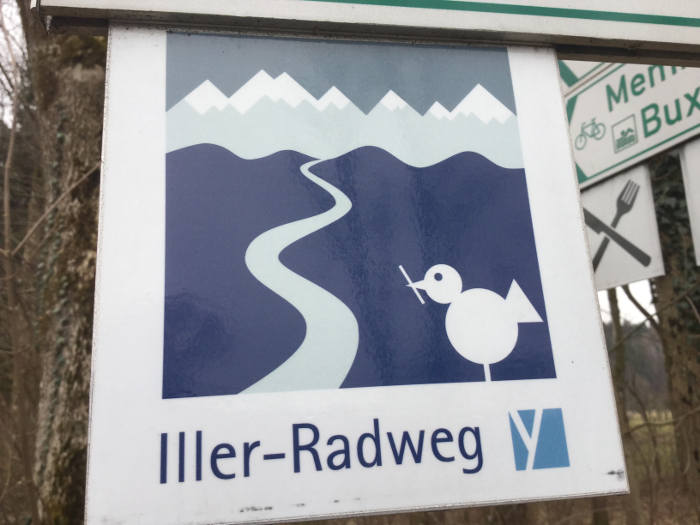 Illerradweg - Logo Emblem Oberstdorf Buxheim Ulm