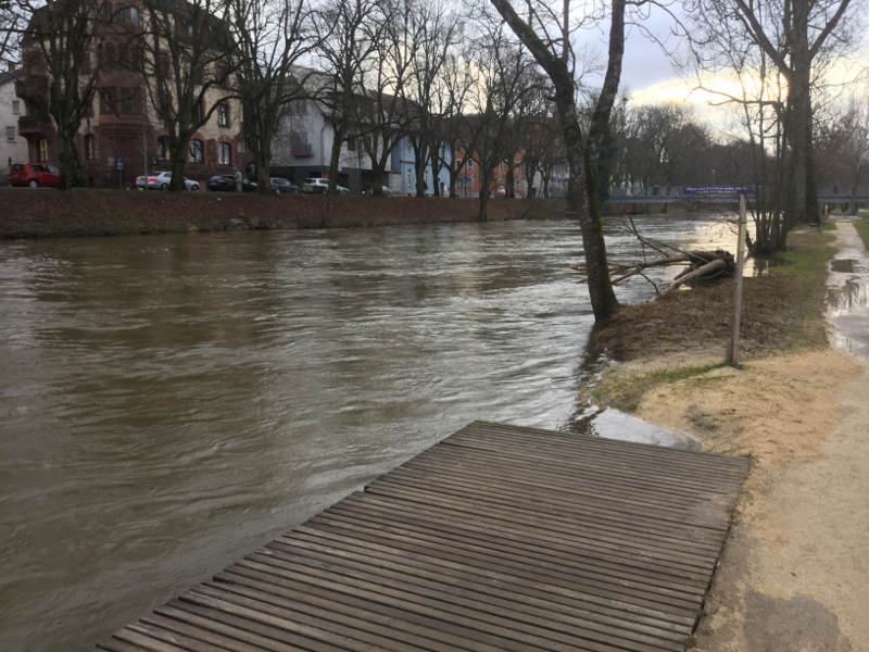 Tuttlingen Donau Hochwasser Hohenzollernradweg