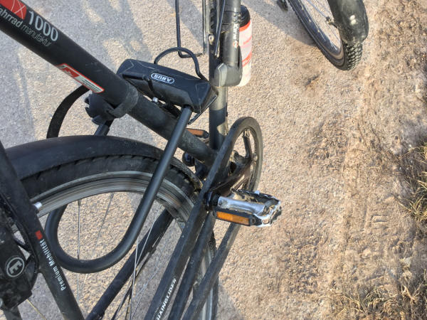 Bügelschloss gegen Fahrraddiebstahl