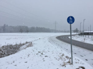 Zwischen Kusterdingen und Wankheim Fahrradschild Radtour
