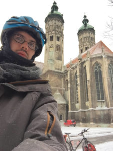 Naumburg an der Saale - Naumburger Dom - Ich mit Fahrrad - Saaleradweg