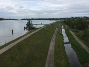 Rhein Rheinradweg - Radweg zu den Forts - bei Neuried 10 Kilometer nach Kehl