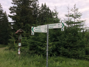 Tambach-Dietharz Wald Fahrrad-Wegweiser Rennsteigradweg