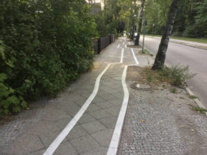 Zick-Zack-Radweg Berlin Leo-Baeck-Straße Zehlendorf