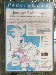 Beschilderung - Wegweiser Jettinger Panoramaradweg - Jettinger Radrundweg - Oberjettingen