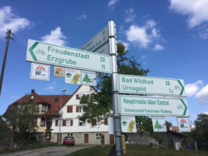 Seewald - Fahrradwegweiser - Nagoldtalradweg - Erzgrube