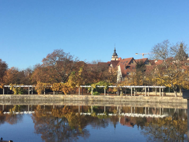 Bietigheim-Bissingen im Herbst - Stromberg-Murrtal-Radweg