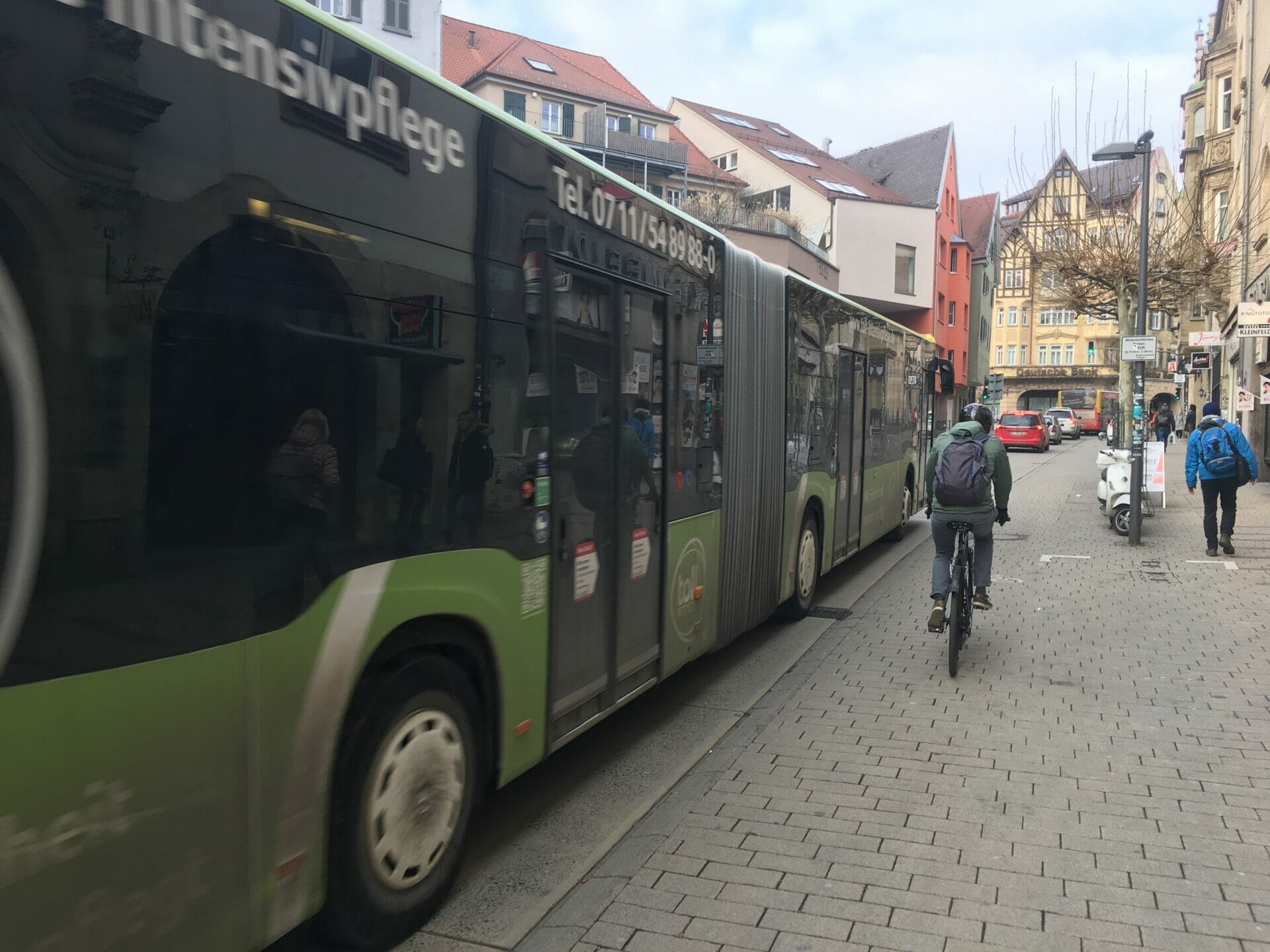 Mühlstraße Tübingen Sicherheitsabstand Radfahrer