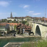 Bern - Blick auf die Stadt - Aare-Radweg - Aareradweg