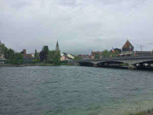 Konstanz-Petershausen - Blick auf die Altstadt - Bodenseeradweg