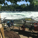 Mit Fahrrädern am Rheinfall - Bodenseeradweg - Rheinradweg