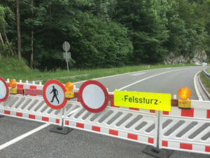 Pass Lueg gesperrt bei Golling an der Salzach
