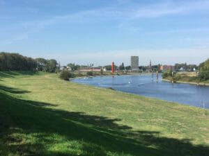 Rheinorange - Ruhr fließt in Rhein - Ruhrtalradweg