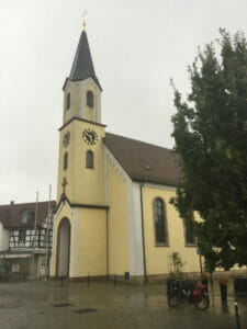 Maximiliansau - Wört am Rhein - Kirche am Marktplatz - Véloroute Rhin