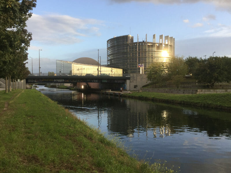 EU-Parlament Straßburg - Rhein-Marne-Kanal-Radweg