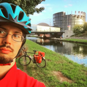 Straßburger Europaparlament - Rhein-Marne-Kanal-Radweg