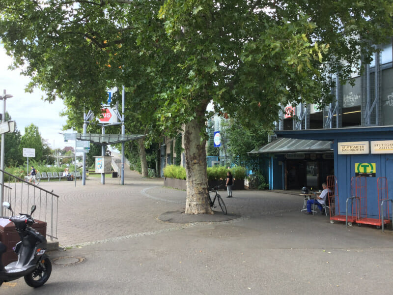 Bahnhof Untertürkheim aus Radfahrersicht