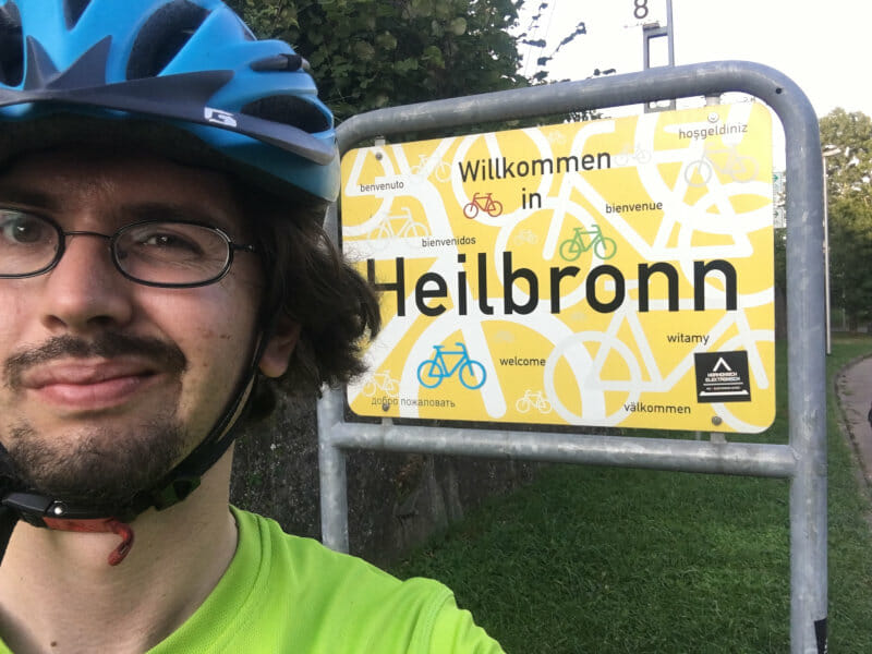 Heilbronn - RadtourenChecker - Fahrradschild - Am Neckarradweg