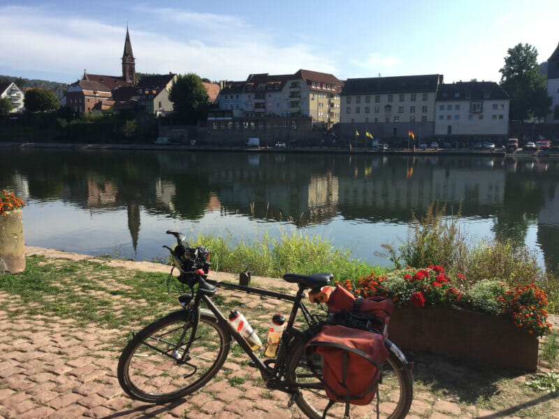 Neckargemünd - Neckarradweg - Wunderschöner Blick auf den Ort