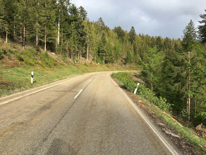 Landstraße zwischen Bad-Rippoldsau-Schapbach und Zwieselberg - Gravel-Tour