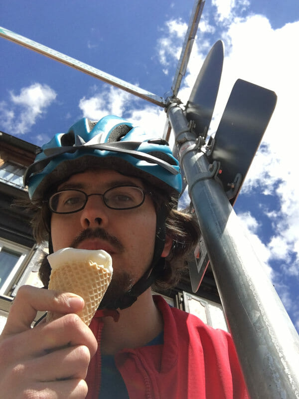 Eis in Alpirsbach gegessen auf Radtour - Gravel-Tour