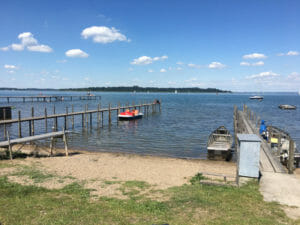Chiemsee in Bernau am Chiemsee - Bodensee-Königssee-Radweg
