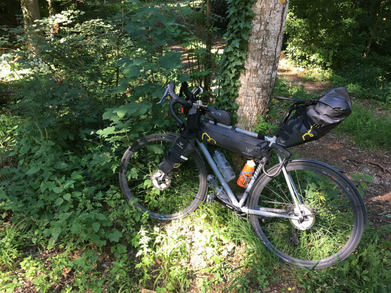Gravelbike im Wald hinter Stein am Rhein - Biebermühle
