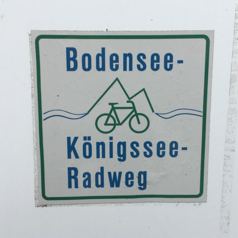 Wegweiser Beschilderung - Bodensee-Königssee-Radweg