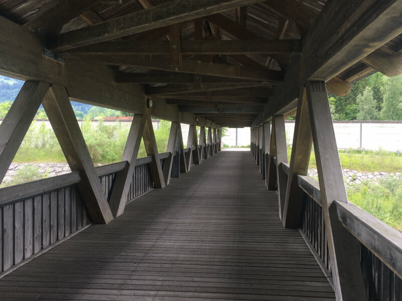 Brücke zwischen Niederndorf und Oberaudorf - Mozartradweg in Österreich