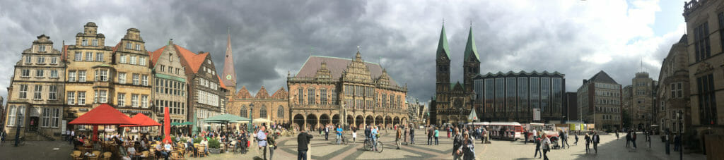 Die Innenstadt von Bremen - Weserradweg Radtour