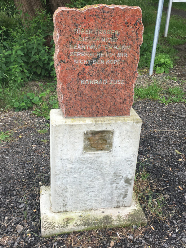 Konrad Zuse Gedenkstein Niederaula - Niederjossa
