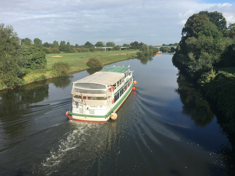 Verden an der Aller - Schiff auf der Aller