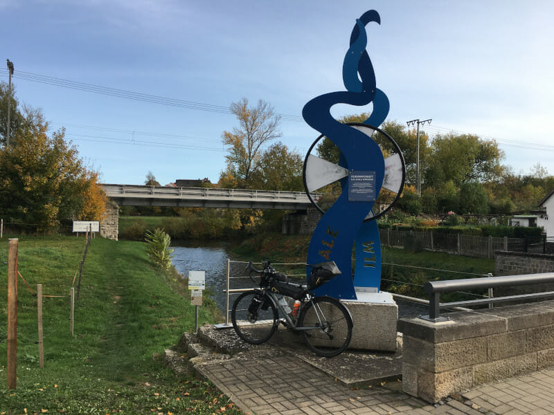 Flusshochzeit in Großheringen: Ilm und Saale fließen zusammen - Ilmtalradweg - Saaleradweg.