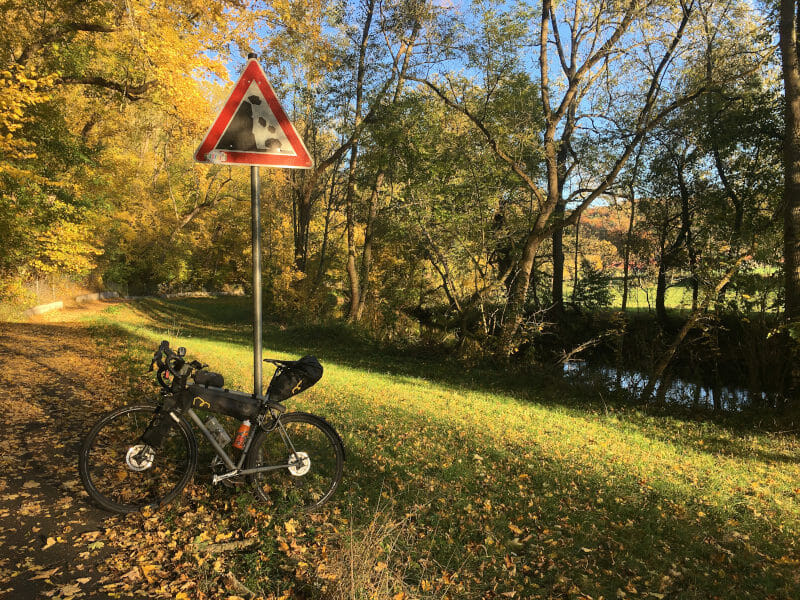 Ilmtalradweg bei Buchfart - Herbststimmung - Gravelbike.