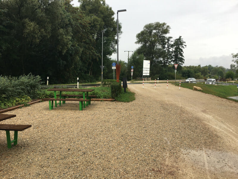 Rastplatz in Michelau am Mainradweg