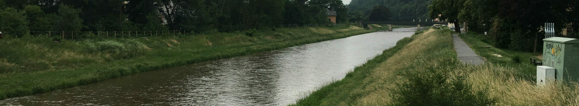 Gera am Elsterradweg - der weißen Elster.