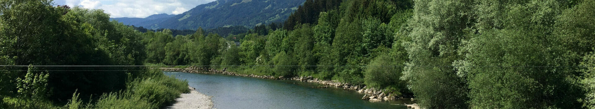 Illerradweg Sonthofen an der Iller.