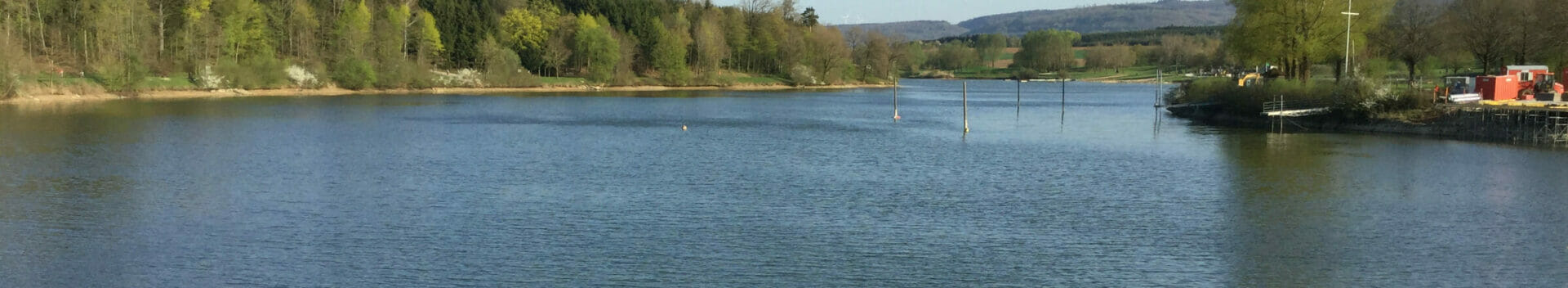 Stausee-Rainau-Buch am Kocher-Jagst-Radweg.