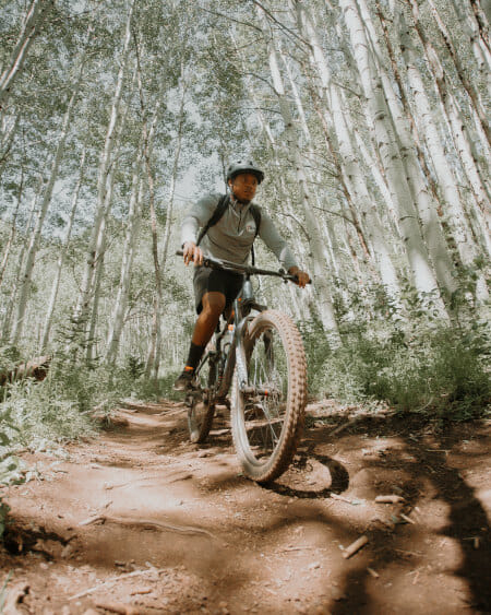 Chris Henry mit dem Fahrrad in den USA