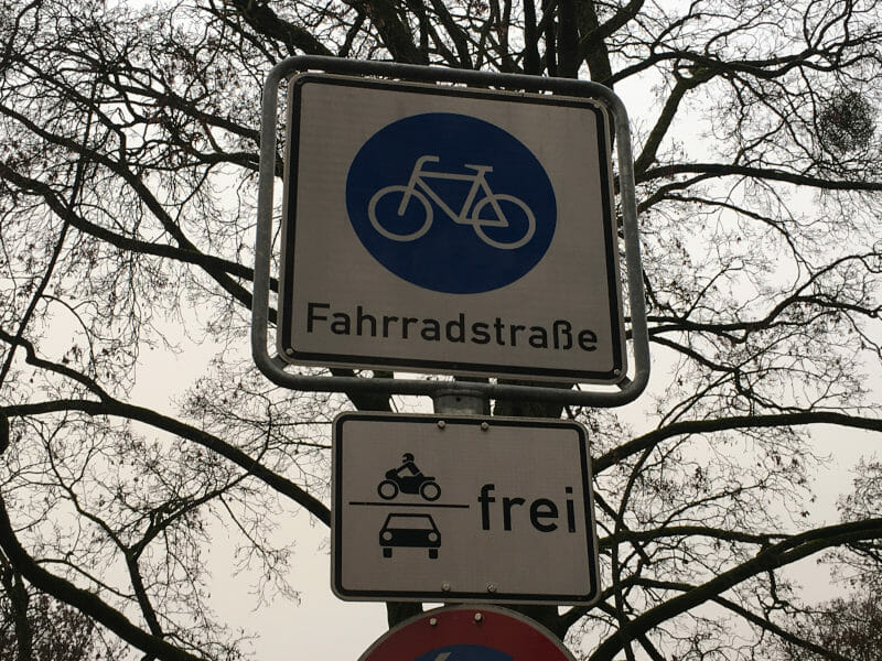 Fahrradstraße Verkehrsschild