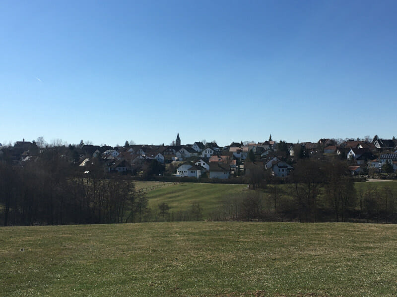 Welzheim am Radweg Idyllische Straße