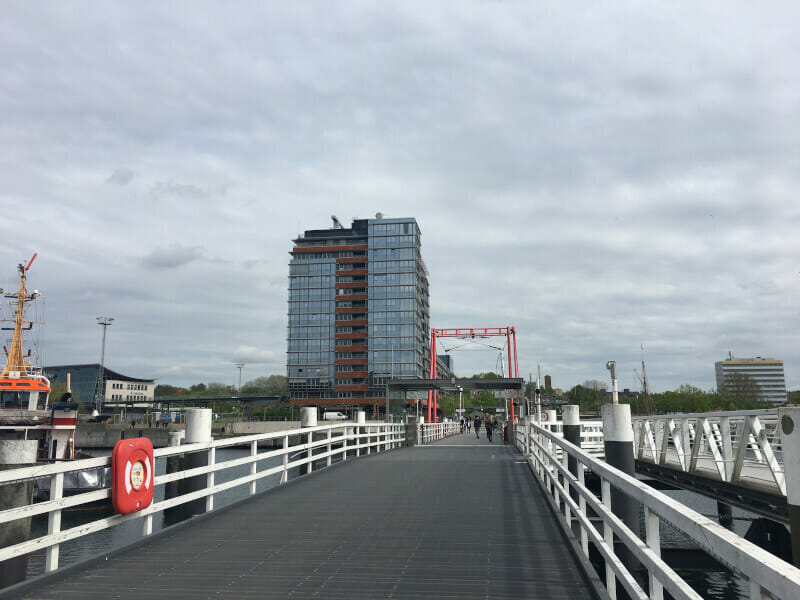 Hörnbrücke in Kiel am Ostseeküstenradweg.