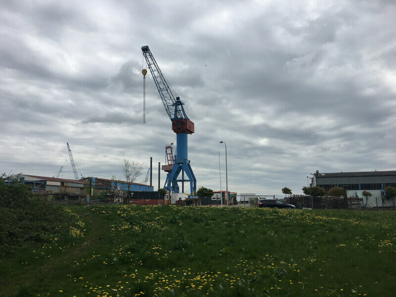 Industrie in Kiel im Friedrichsort.