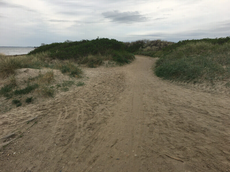 Ostseebad Damp - Radweg auf dem Sand.