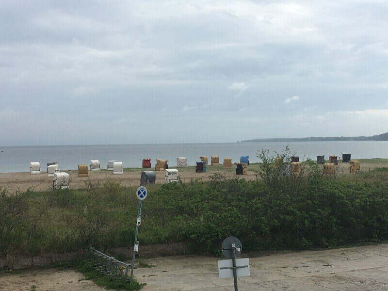 Strandkörbe Eckernförde Ostseeküstenradweg.