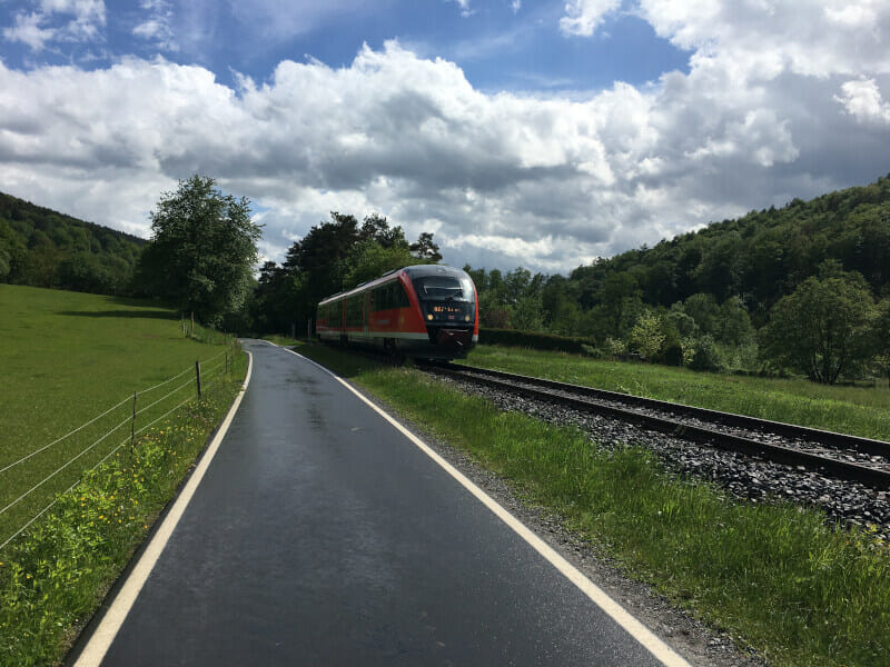 Bahn Miltenberg Amorbach am Limesradweg